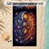 Cosmic Theme Soft Beach Towel Personalized Custom Name Text Towel Portable for Beach Pool Travel