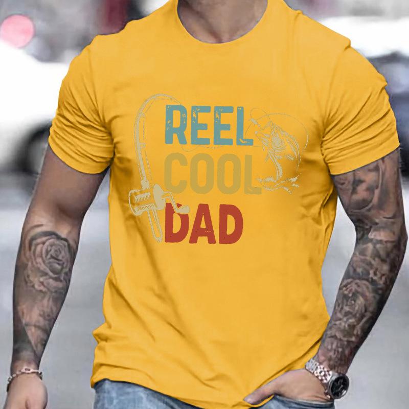 Vintage Reel Cool Dad Print Unisex Tshirt Fashion Fishing Lover Daddy Tee Casual Short Sleeve Streetwear Father Day Shirts Gifts