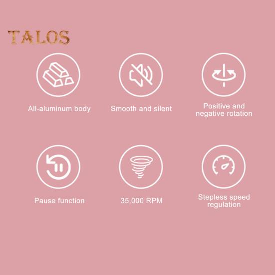 Electric Nail Polisher with 6 Attachments USB Manicure Tool for Fingernails And Toenails High Speed 35000RPM Nail Machine for Home And Salon Use