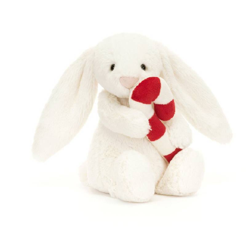Bunny Bashful With Candy Cane Plush Doll Stuffed Animal Playroom Gifts Decor