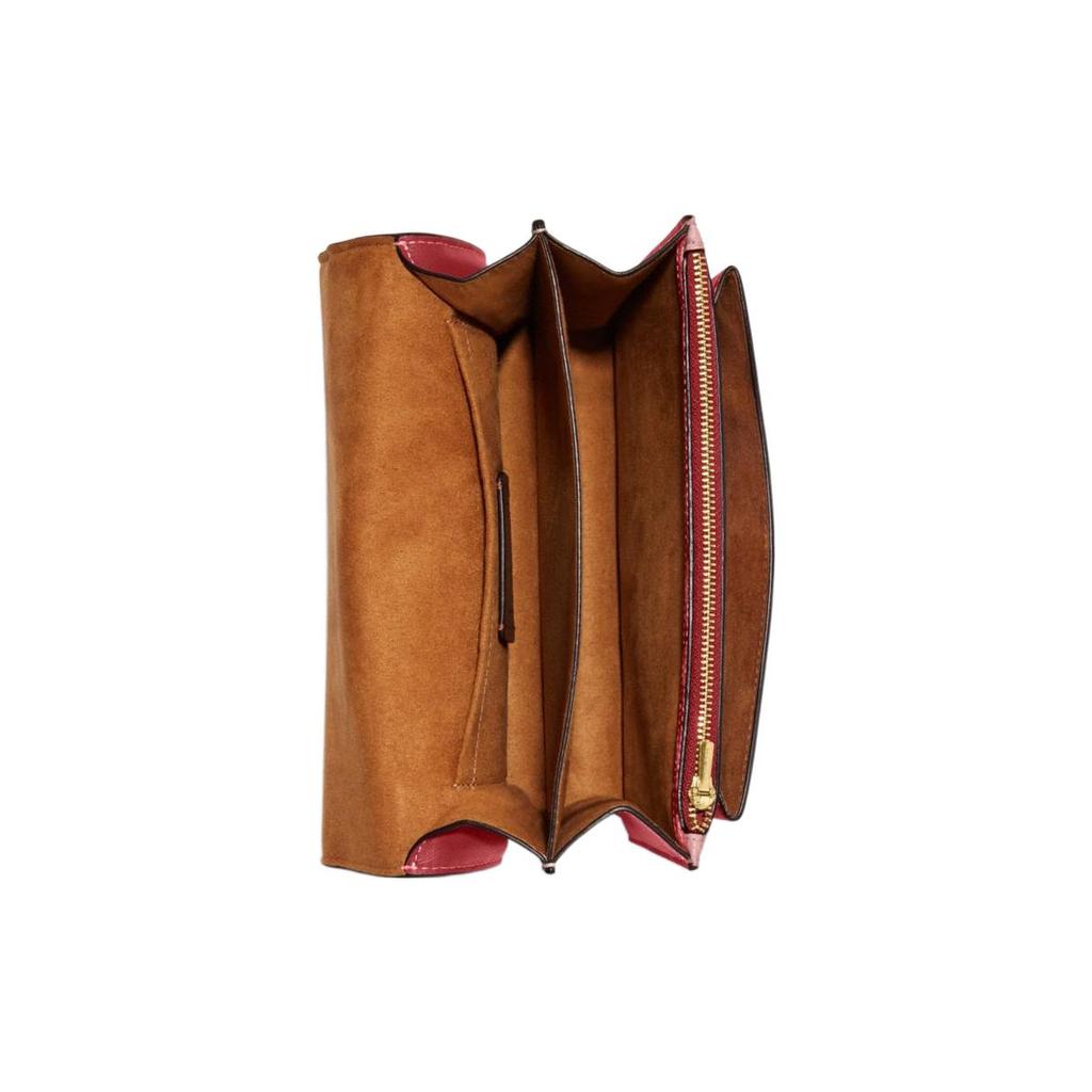 New COACH Klare Leather Square Bag Handbag, Shoulder Bag Women's Red CJ625-IMVRY