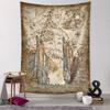 Retro Statue Map Tapestry Wall Hanging Hippie Tapiz Abstract Witchcraft Minimalist Bohemian Living Room Bedroom Home Decor
