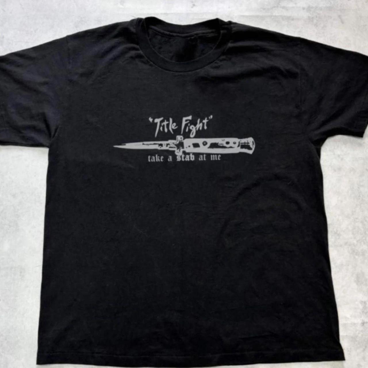 Title Fight Black Cotton Shirt Full size S-5XL Unisex HL590 XS