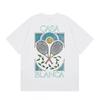 Casablanca Streetwear T-Shirt Men Women Loose Fit Short Sleeve Casual Tee High Street Style