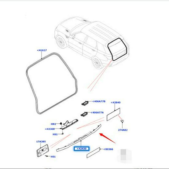 Trunk Trim Strip for 2014 Land Rover Range Rover Sport