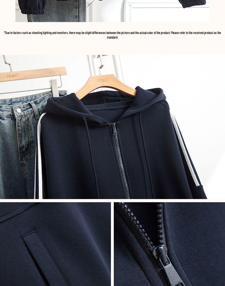 2023 Women's Casual Sporty Hooded Cardigan Jacket - Autumn/Winter Korean Style Baseball Short Jacket