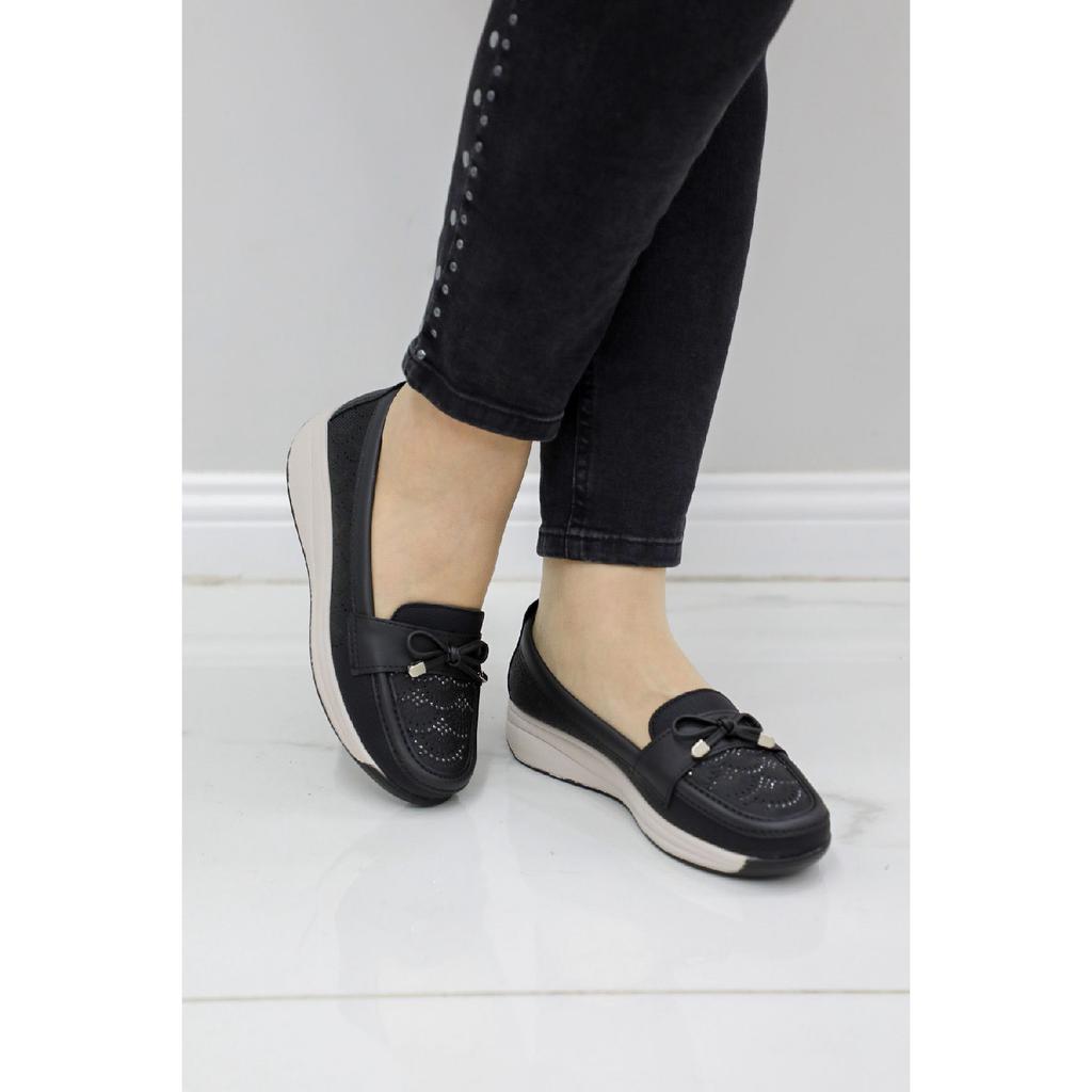 Wanetti Woman Mother 4 Point Orthopedic Anti-Sweat Anatomic Base Stone Shoes Flat Shoes