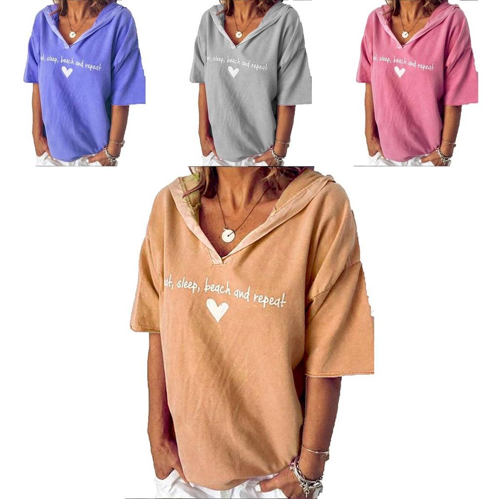 Fashionable Women's V-neck Short Sleeve Blouse With Beautiful Print Design For Summer