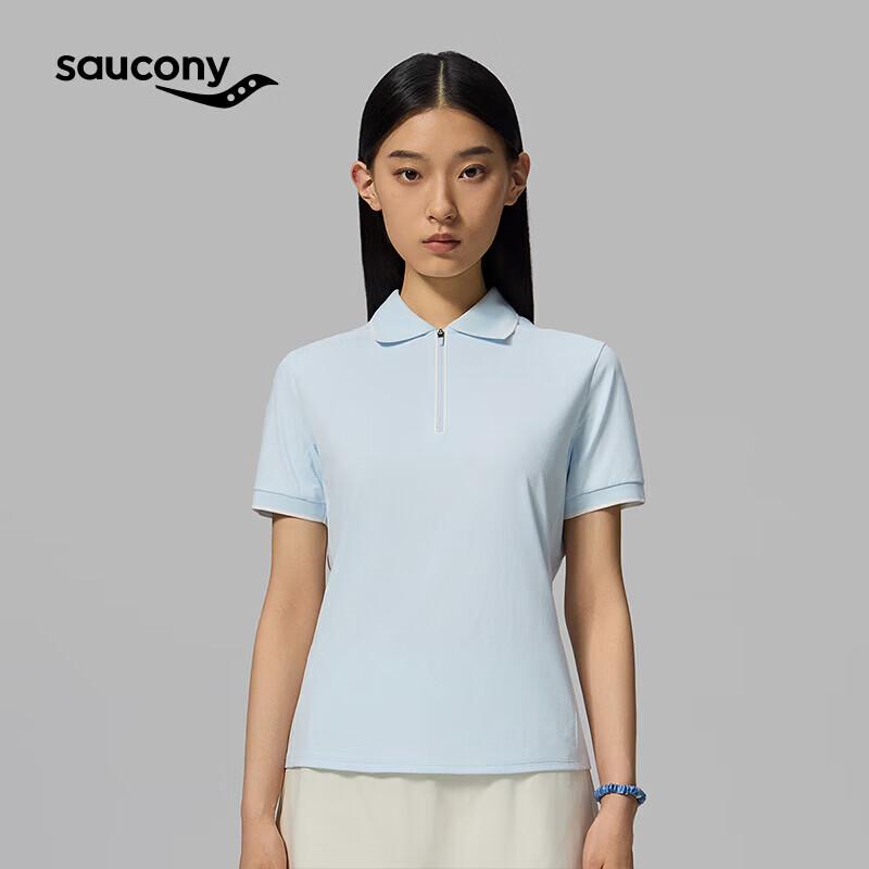 Saucony Women s 2025 Loose Fit Breathable Short Sleeve Polo Shirt S