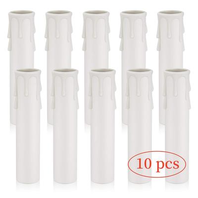 10pcs Candle Socket Covers, Candelabra Base, Plastic Candle Covers Sleeves For Chandelier
