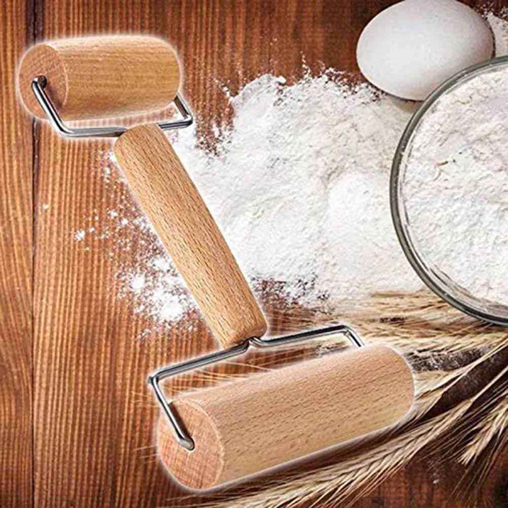 Wooden Rolling Pin Pizza Dough Roller Double Headed Wooden Rolling Pin
