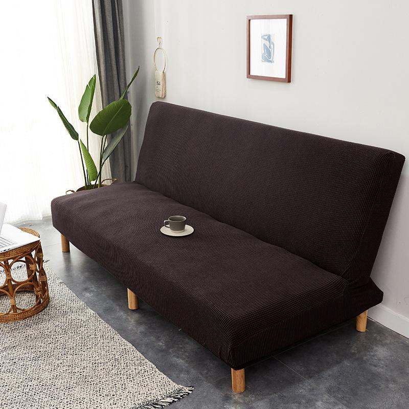 Univerzální elastický skládací potah na pohovku bez loketní opěrky, přehoz na línou pohovku