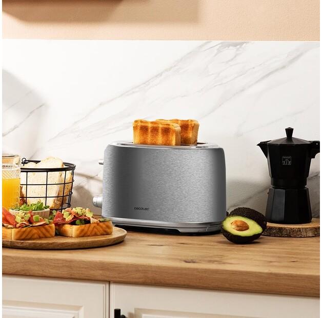 Тостер Cecotec 03206 Toast&Taste 1000 Retro Double inox