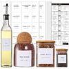 308 Kitchen Pantry Labels for Food Containers, 3 Sizes White Minimalist Labels for Organizing, Food Label for Jars, Storage Bins, Preprinted