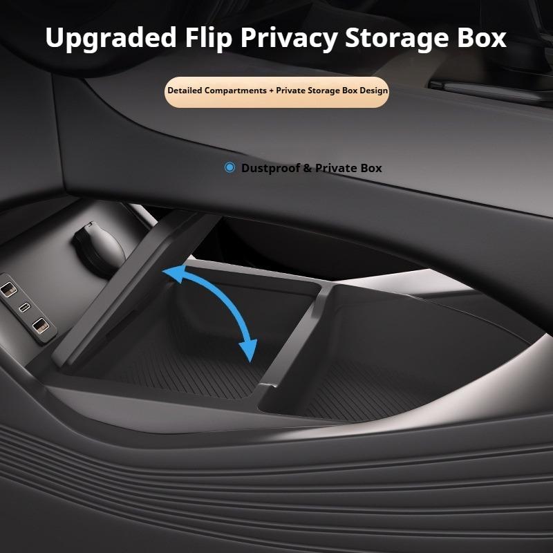For 24 BYD Yuan PLUS Central Control Lower Storage Box Silicone Storage Box Anti-Slip Waterproof Car Interior Modify Accessories