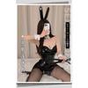 Domila Cross-border Erotic Lingerie Sexy Passion Bunny Patent Leather Suit Teasing One-piece Uniform Seduction
