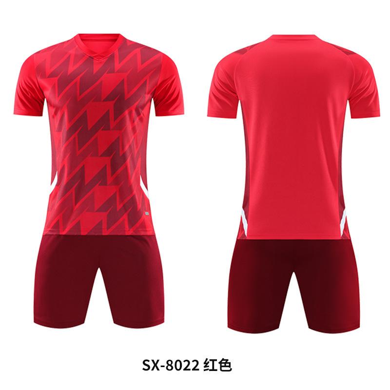 New Football Jersey Set Men's Gradual Change of Color Jersey Sweat-absorbing Breathable Training Game Jersey Printing Men's and Women's Jerseys