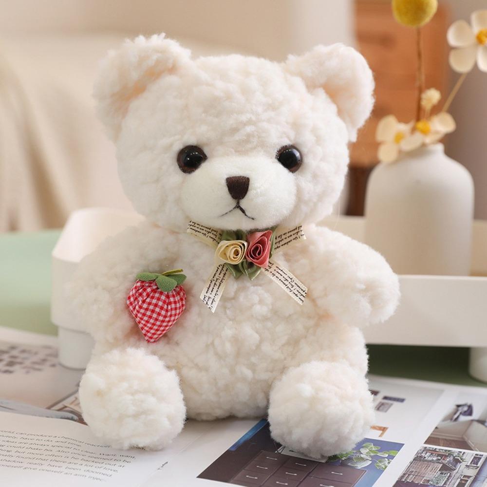 

Soft Rose Bear Plush Toy Romantic Stuffed Animal Bear Cartoon Plush Pillow Toy Children Toy белый