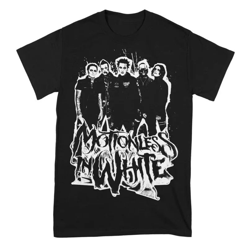Gothic Rock Top Motionless in White Band Graphic TShirt Retro Street Hip Hop Fashion TShirt Casual Loose Print Streetwear S
