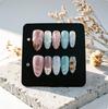 European Island Resort 3D Fishtail Flower Almond Nails - High-End Wearable Nail Art Tips