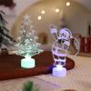 Glowing LED Christmas Acrylic Decoration With Changing Light Battery Powered Desktop LED Lamp for Christmas Centerpieces