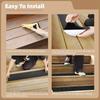 Non Slip Outdoor Stair Treads Black Pre-Cut Anti Slip Grip Tape Non Skid Heavy Duty Traction Adhesive Step Stripes
