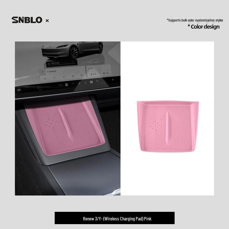 

Tesla Model 3/Y Silicone Anti-slip Center Console Wireless Charging Pad