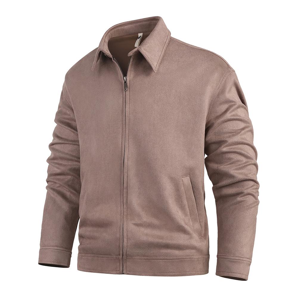 King Billion Original Design Suede Jackets for Men Sold Color Turn Down Collar Autumn Winter Coat Warm Windbreaker Slim Fit Zip Up Men's Jacket