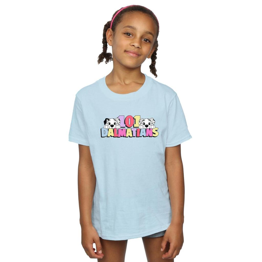 Disney Girls 101 Dalmatians Multi Colour Cotton T-Shirt