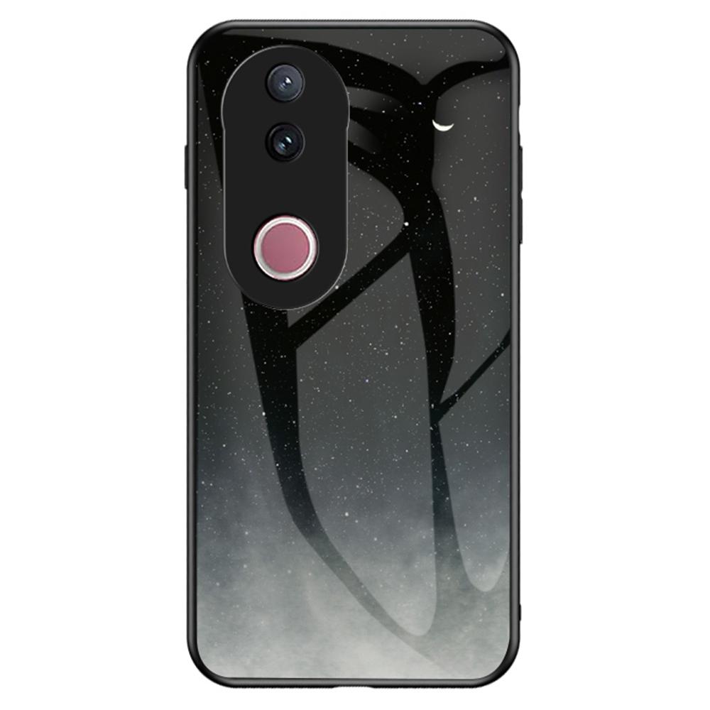 For vivo V50 5G Case Starry Sky Pattern Tempered Glass Phone Cover