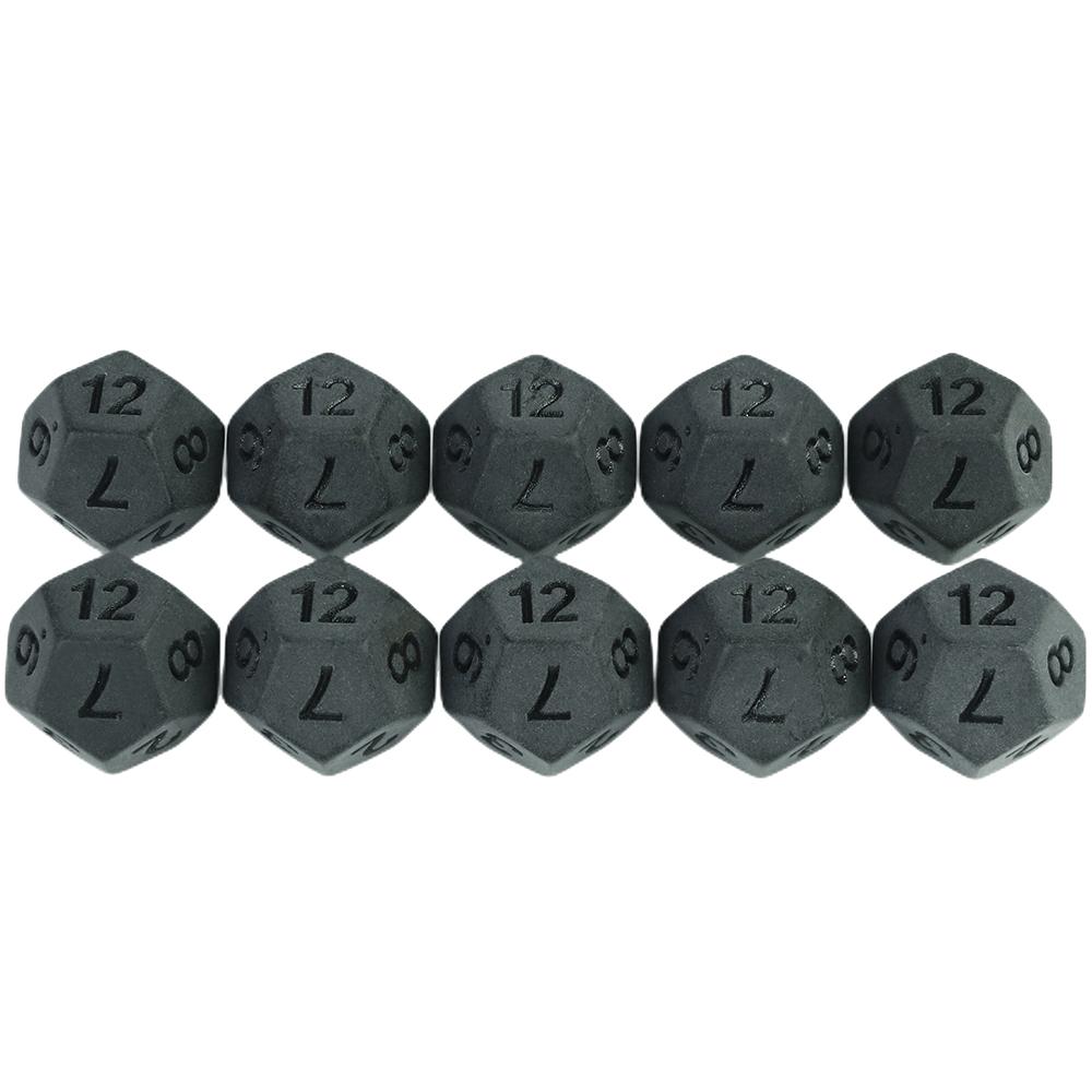 Black Dice D4-D20 Polyhedral Dice Set Club Game Dices 10pcs Role Playing Dices