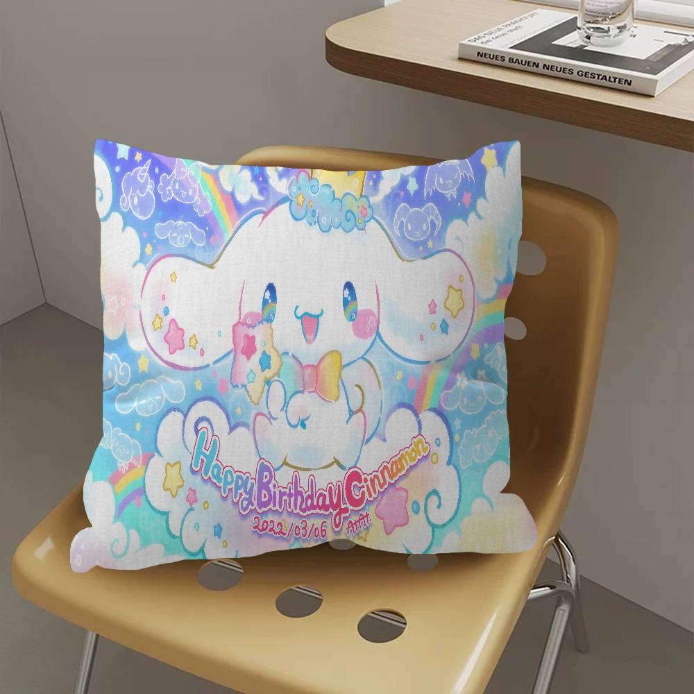 C-Cinnamoroll Maple Design Cushion Cover Happy Autumn Harvest Decor Holiday Decorati Pillow Cover