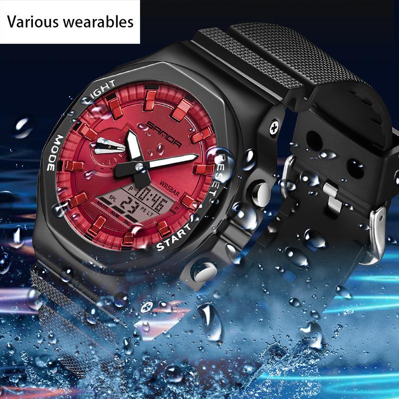 Hand-raising Lamp Multifunctional Men's Electronic Watch Waterproof Alarm Clock Watch