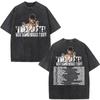 Vintage Gewassen Vybz Kartel Wereldtournee 2025 Merchandise T-shirt Heren Gotische Hip Hop Oversized T-shirts 100% Katoen T-shirt Streetwear