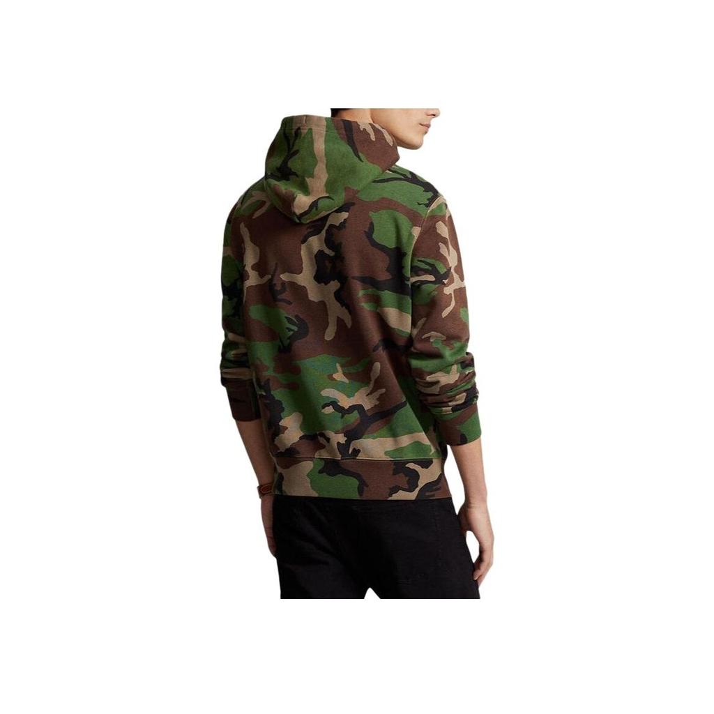 Polo Ralph Lauren Logo Embroidered Loose Fit Hooded Long Sleeve Sweatshirt Men sweatshirt Camouflage 710890935-001