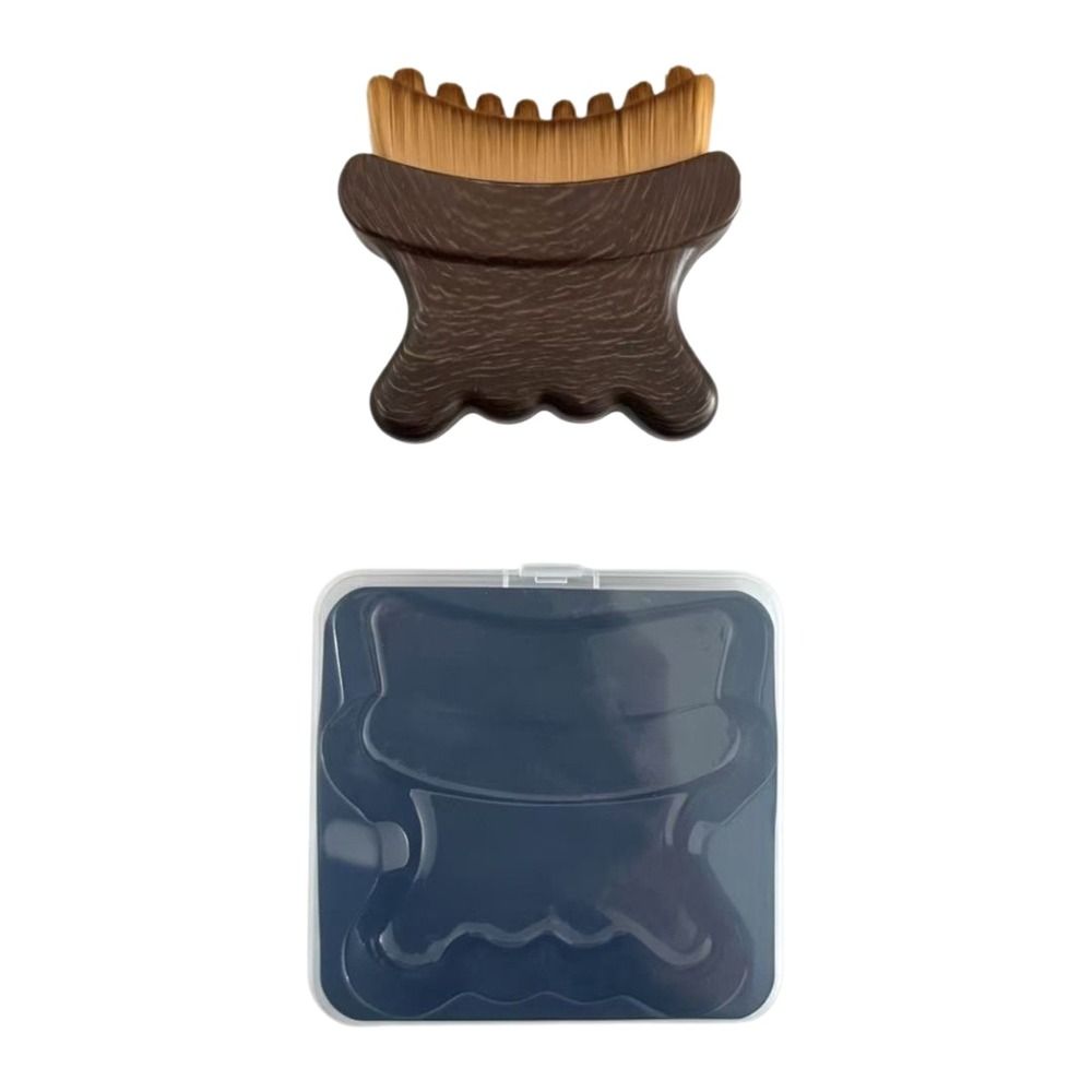 Ergonomic Shape Contour Massage Brush Soft Bristles Face Care Brush  Jawline Care