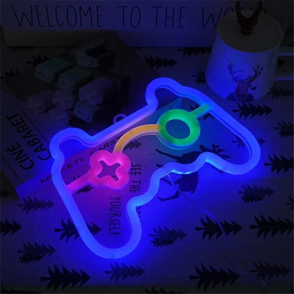 Game Pad Neon Signs LED Night Light, USB Powered Atmosphere Lighting, For Game Birthday Gift Garden E-sports Decor Camping
