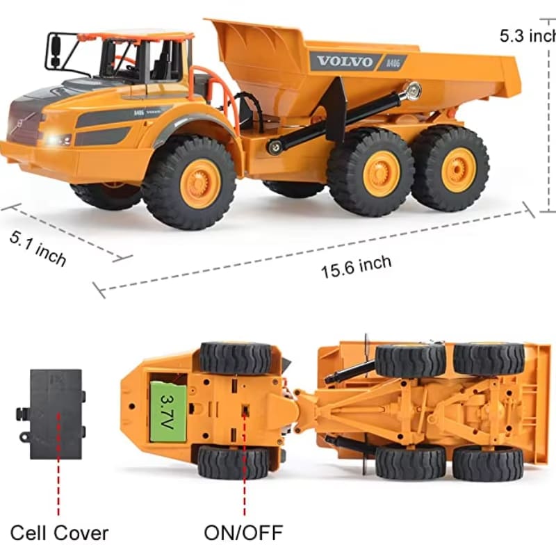 Nya RC-billeksaker för pojkar Fjärrstyrd lastbil 1/26 Radiostyrd dumper Elektriska leksaker Ingenjörsfordon Barnpresent