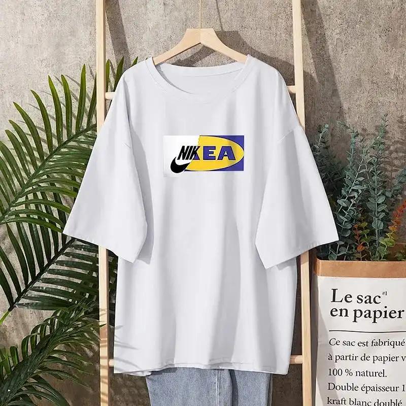 T-Shirt Damen Vielseitig Sommer Lässig Große Größe Locker Rundhals Pullover Kurzärmelige Oberteile