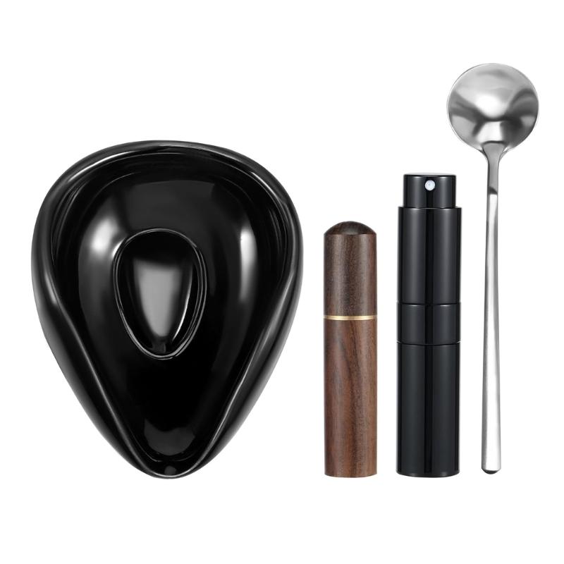 Practical Coffee Dispensers Atomizing Bottle Coffee Container Weighing Tray Metal Coffee Spoon Suitable for Precise Brewing