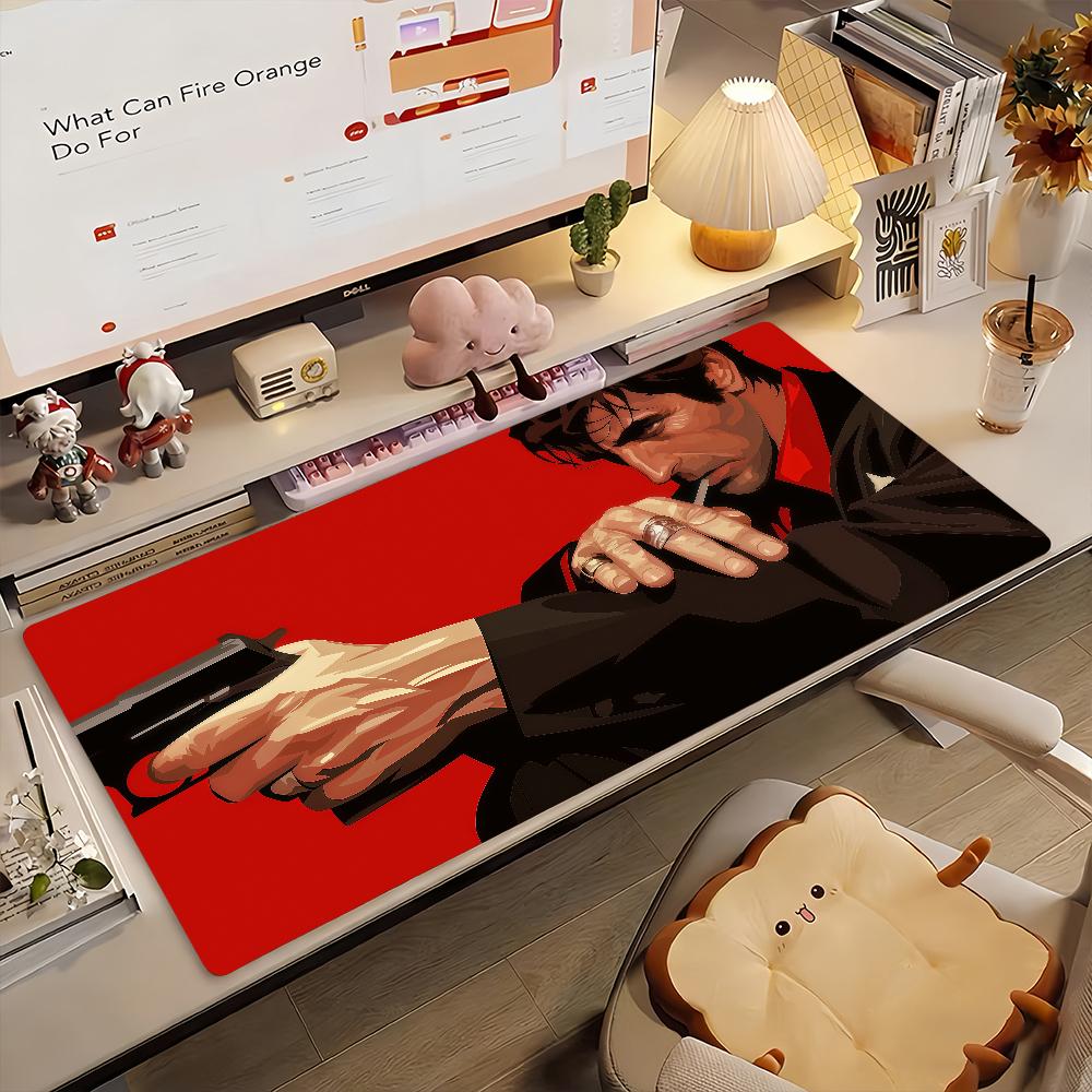 Tapis de Souris Cool S-scarface Bord en Caoutchouc Antidérapant Verrouillé Épais pour Ordinateur Portable Bureau de Jeu