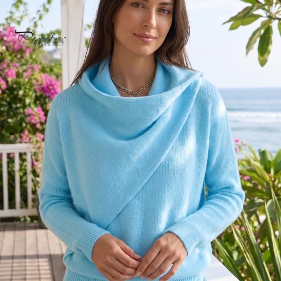 Weiche Herbstoberteile Damen Rollkragen Strickpullover, Einfarbiger Langarm-Oberteil Pullover, Herbst Winter Warm Locker Lässig Strickwaren Pullover