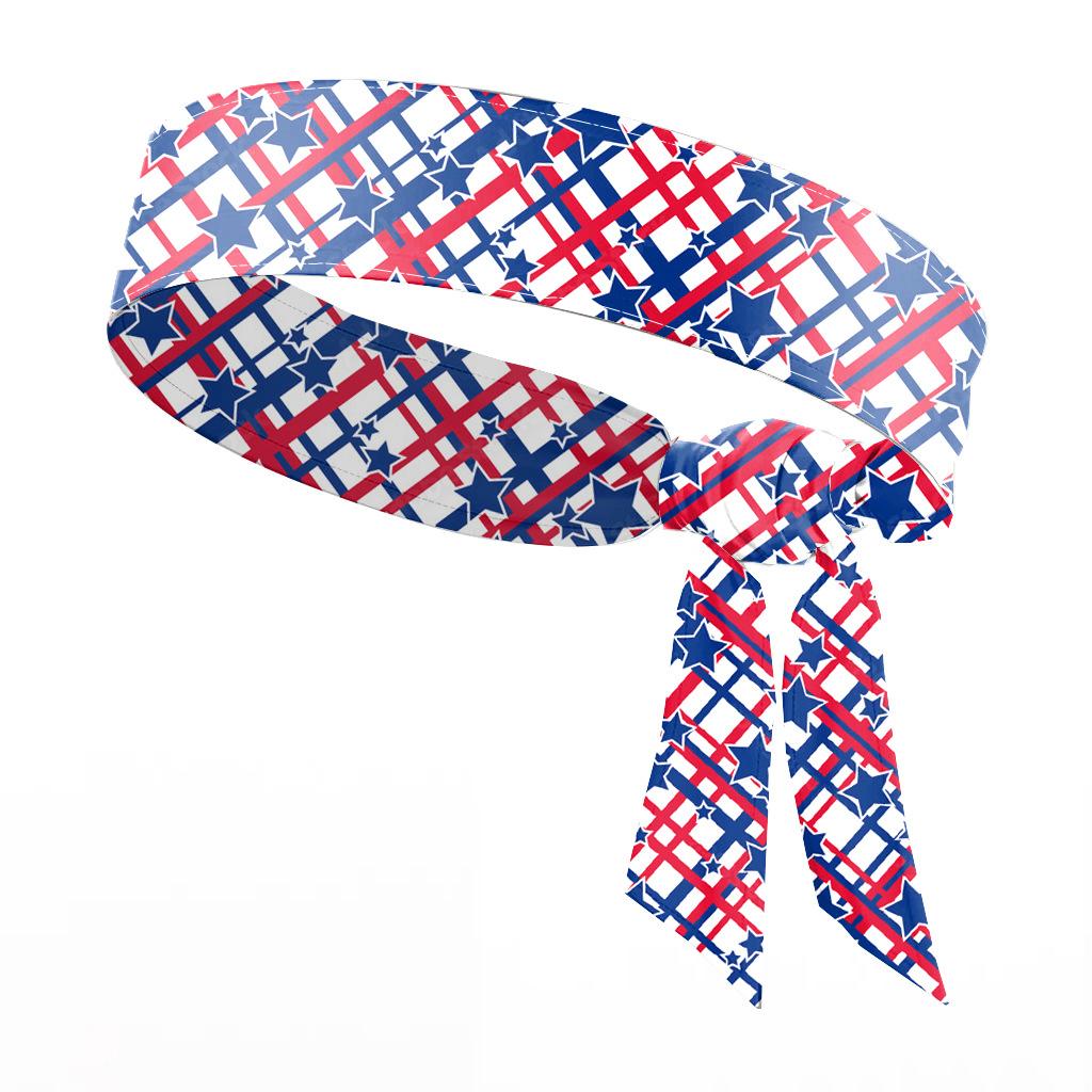 American Flag Independence Day Headband Sporty Elastic Headband, Women's Fashionable Crisscross Wide Headband Hair Accessory