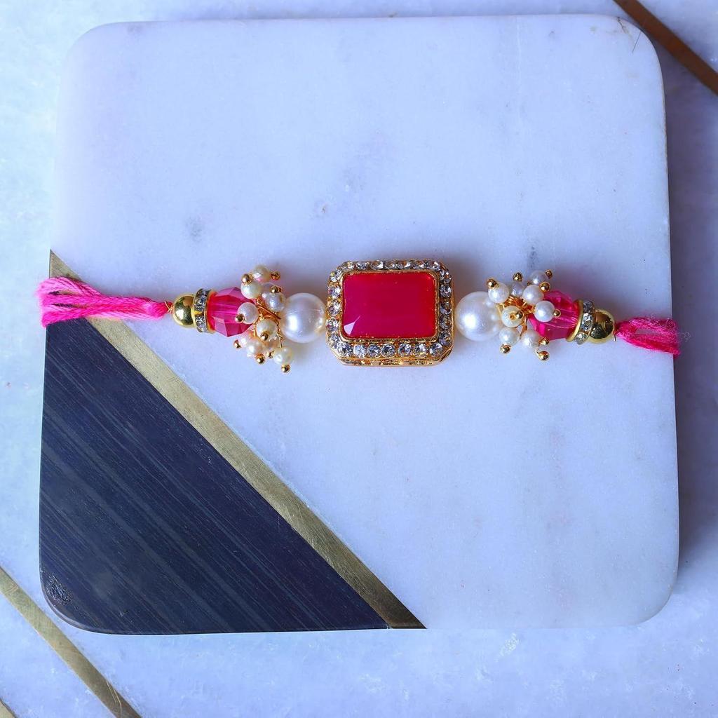 Glob Idol für Heimdeko mit Lumba/Paar Rakhi Set Bruder Bhabhi | Globus für Vastu Heimdeko(Paar Rakhi mit Geschenkkorb)