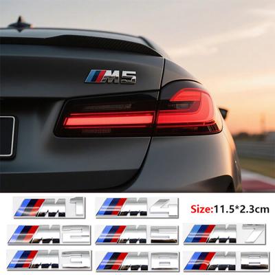 3D ABS Car Fender Trunk Rear Logo Letter Emblem For M Logo M1 M2 M3 M4 M5 E83 F39 F10 F30 F48 M6 M7 M8 Auto Exterior Parts Vdkz90