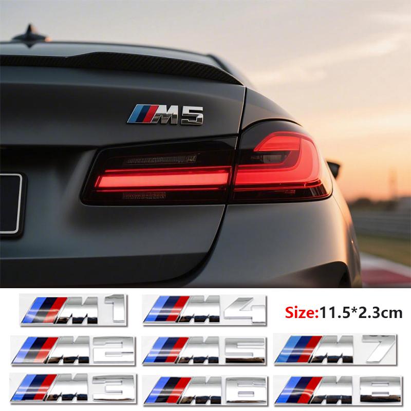 3D ABS M Logo Car Rear Trunk Emblem Badge Sticker For BMW M M1 M2 M3 M4 M5 M6 M7 M8 E46 E36 E34 F10 E90 F30 E60 E53 E30 E92 E87 LNJ0