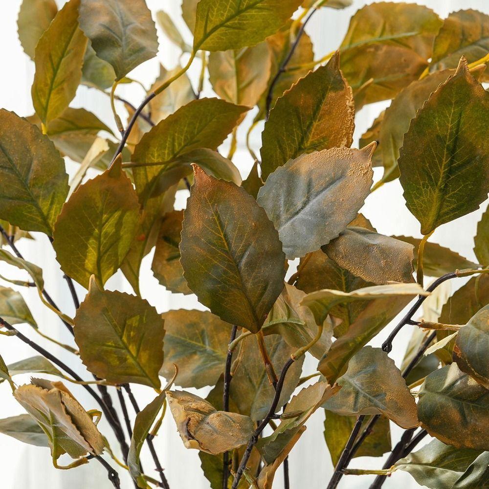 Lifelike Artificial Persimmon Leaves Handmade Realistic Simulated Flowers Luxury Fake Persimmon Leaves Outdoor Garden Decor