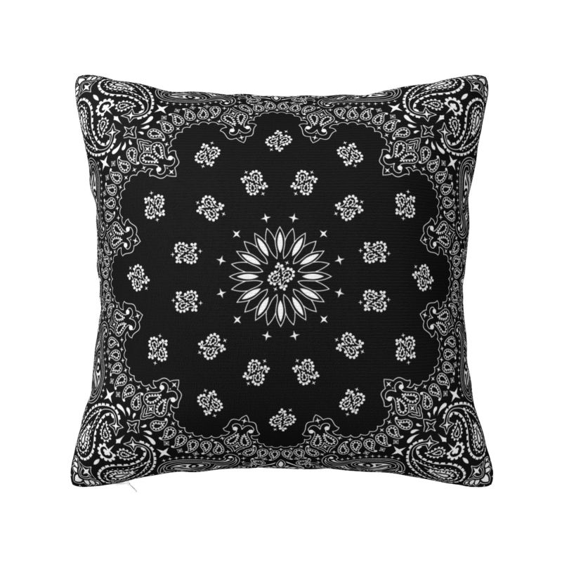 

Ethnic Bohemia Style Paisley Bandana Cushion Cover 45x45 Cm Velvet Polyester Throw Pillow Case For Sofa Home Decor Pillowslip 30x30cm 12x12in