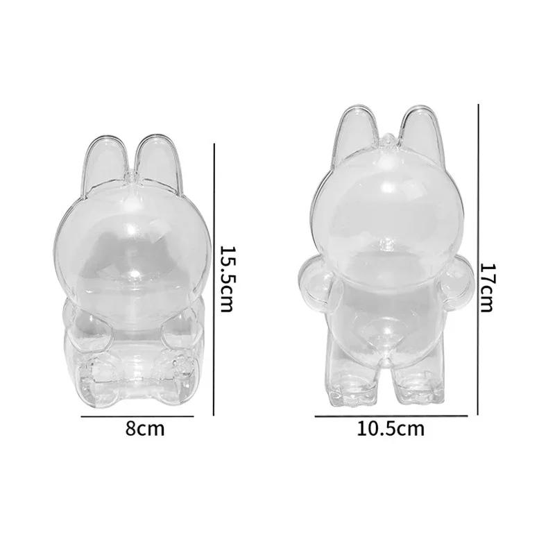 V1 V2 Labubu Protective Cover Labubu Protector Case Sitting Party Transparent Protective Shell Dust Cover Doll Labubu Cover