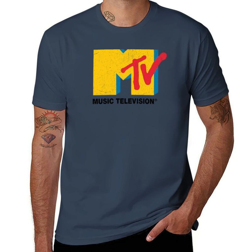 MTV T-Shirt Graphic Tee Shirt Funny Costumes Blouse Animal Prinfor Boys Slim Fit T Shirts for Men